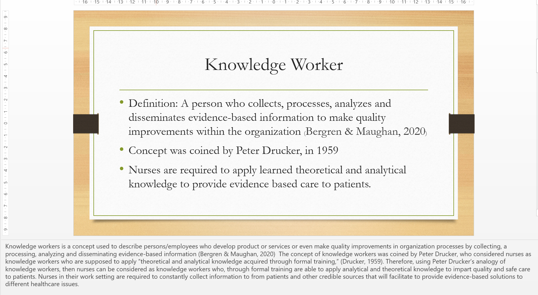 Explain the concept of a knowledge worker. Define and explain nursing informatics and highlight the role of a nurse leader as a knowledge worker